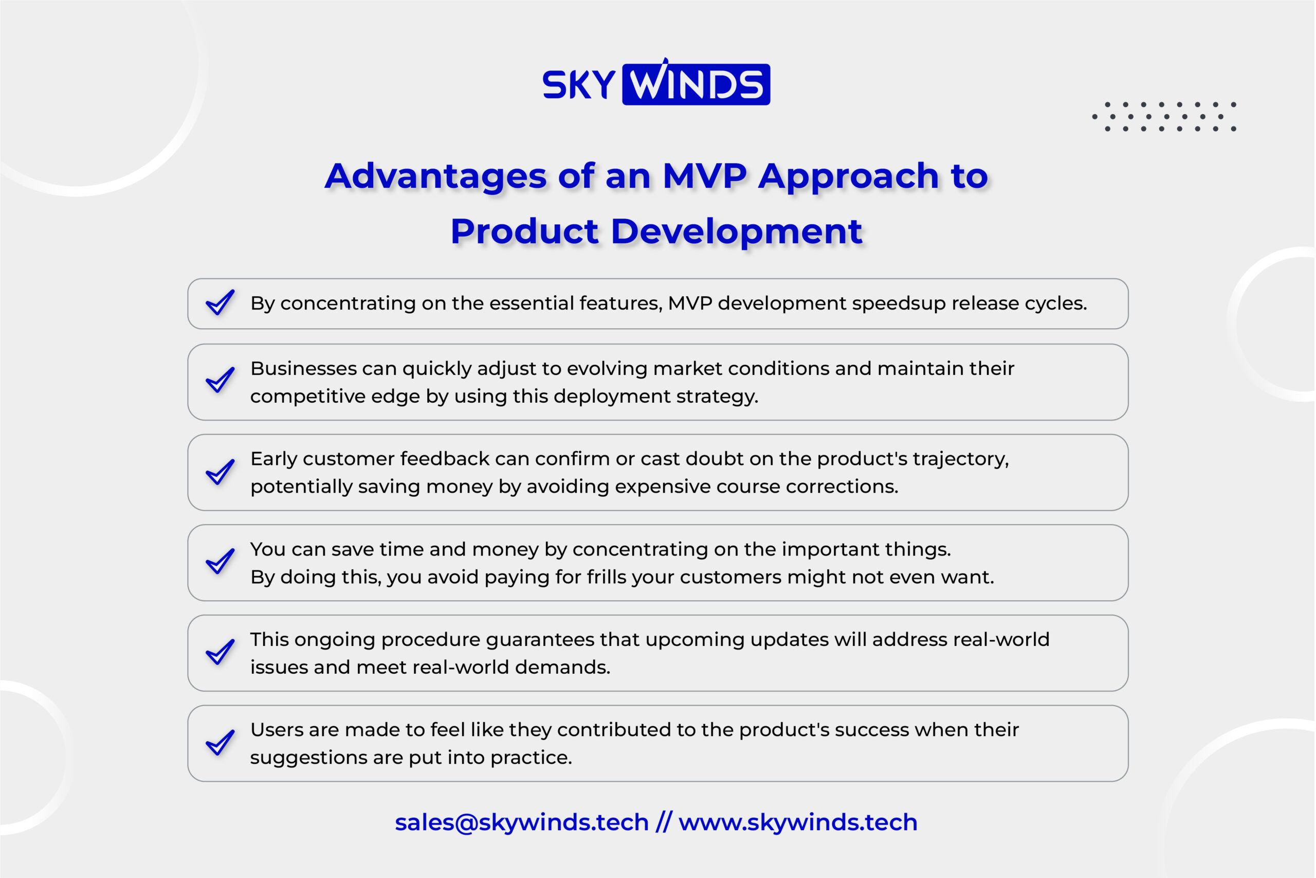 Advantages of an MVP Approach to Product Development